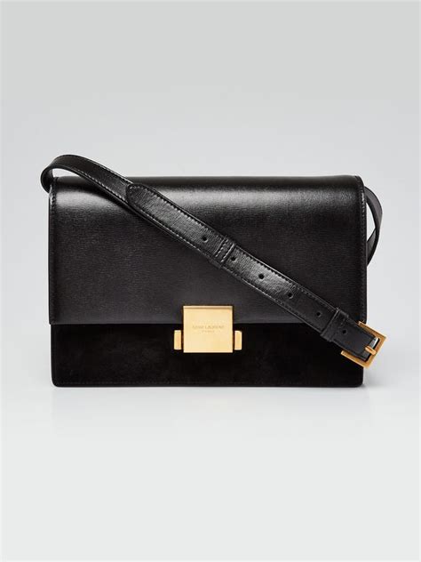 Yves Saint Laurent Black Leather/Suede Medium Bellechasse 